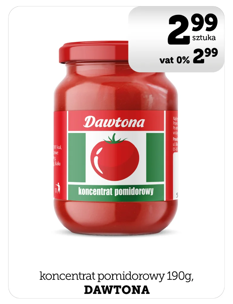 DAWTONA koncentrat pomidorowy 190g