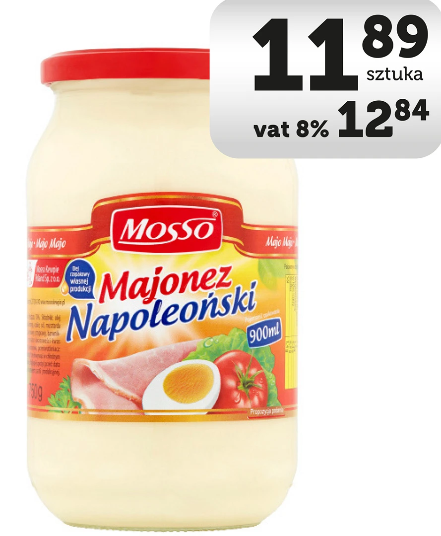 MOSSO Majonez napoleoński 900ml